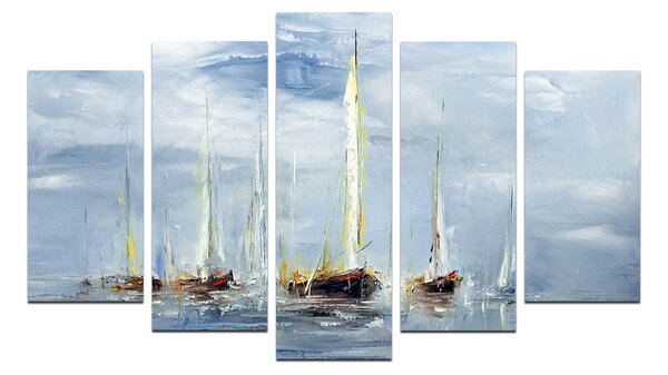 ASIR Obraz na MDF 5ks PLACHETNICE 20 x 60 (1) 20 x 50 (2) 20 x 40 cm (2)
