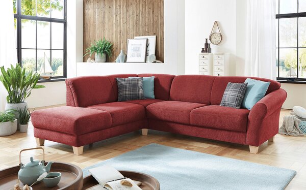 ROHOVÁ SEDAČKA, textil, červená Sit & More - Sedací soupravy, Online Only