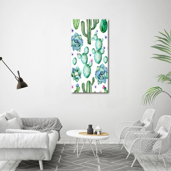 Vertikální Moderní obraz canvas na rámu Kaktusy ocv-108266665