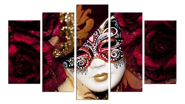 ASIR Obraz na MDF 5ks KARNEVAL 20 x 60 cm (1) 20 x 50 cm (2) 20 x 40 cm (2)