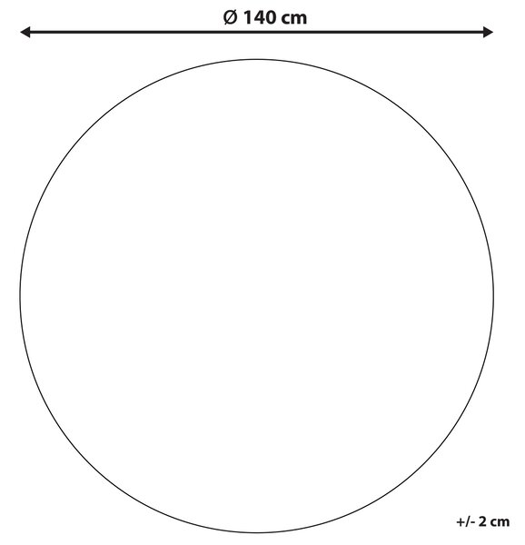 Koberec ALPKOY Hnědá ø 140 cm Kůže