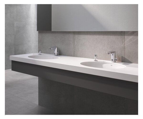 GROHE Bau Cosmopolitan E - Infračervená elektronická umyvadlová baterie 1/2" se směšovacím zařízením a nastavitelným omezovačem teploty, Chrom 36453000