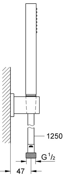 Grohe Eurocube SET 2 - Sprchový systém pod omítku, Eurocube, páková baterie- kompletní sada