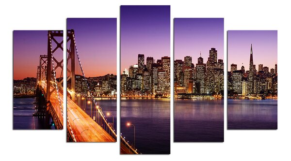 ASIR Obraz na MDF 5ks MOST V NYC 20 x 60 (1) 20 x 50 (2) 20 x 40 cm (2)