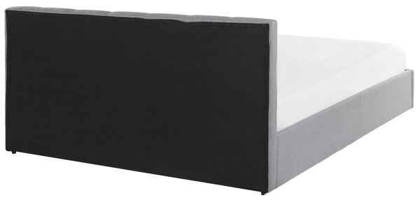 Postel s úložným prostorem Tkanina DREUX 180 x 200 cm Světle šedá