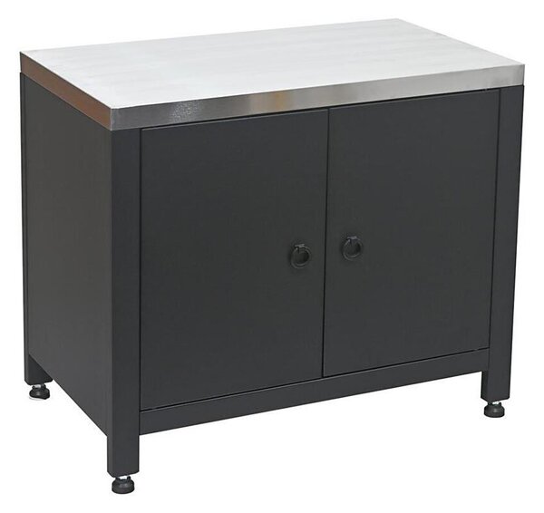 Venkovní modul skříňka pod gril 80x47x69 cm černá/nerez