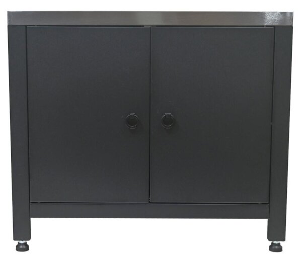 Venkovní modul skříňka pod gril 80x47x69 cm černá/nerez