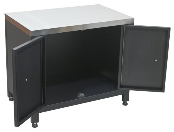 Venkovní modul skříňka pod gril 80x47x69 cm černá/nerez
