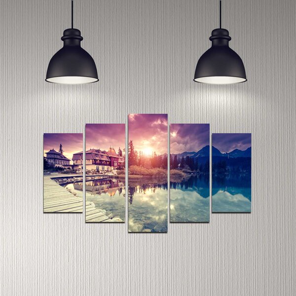 ASIR Obraz na MDF 5ks V PODVEČER 20 x 60 (1) 20 x 50 (2) 20 x 40 cm (2)