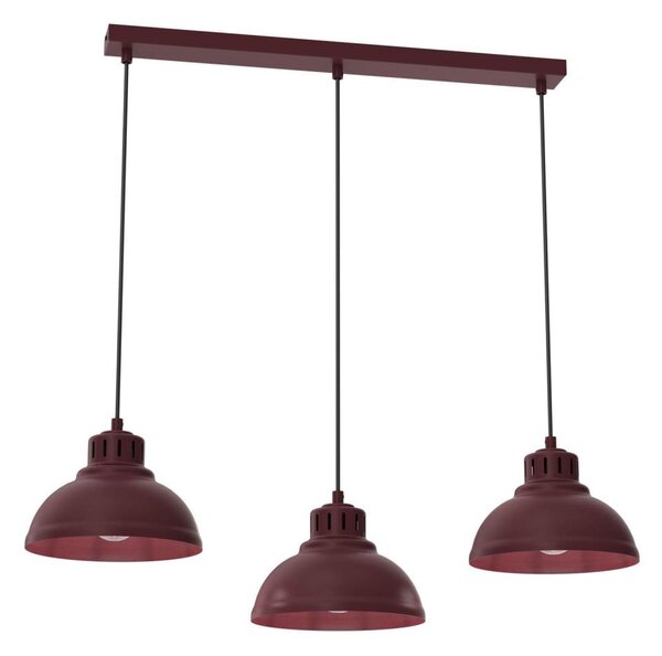 Lustr na lanku SVEN 3xE27/15W/230V burgundy