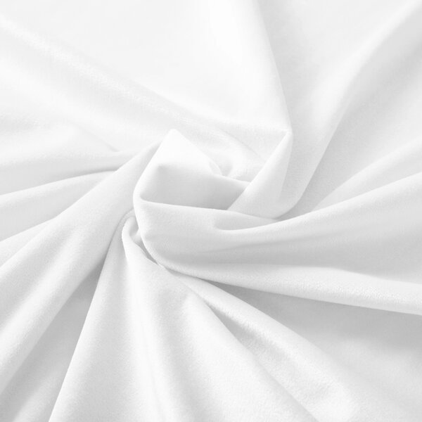 Biante Sametový oválný ubrus Velvet Premium SVP-052 Sněhově bílý 60x100 cm