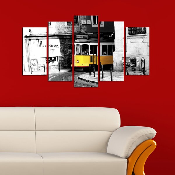 ASIR Obraz na MDF 5ks LISABON 20 x 60 cm (1) 20 x 50 cm (2) 20 x 40 cm (2)