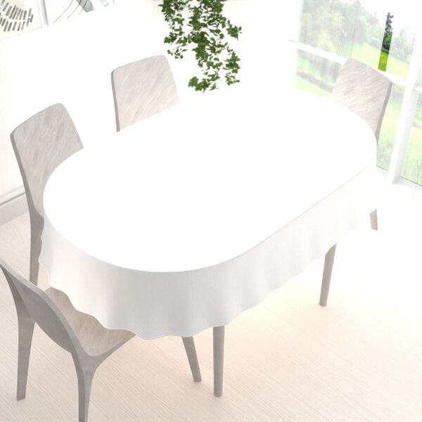 Biante Sametový oválný ubrus Velvet Premium SVP-052 Sněhově bílý 60x100 cm