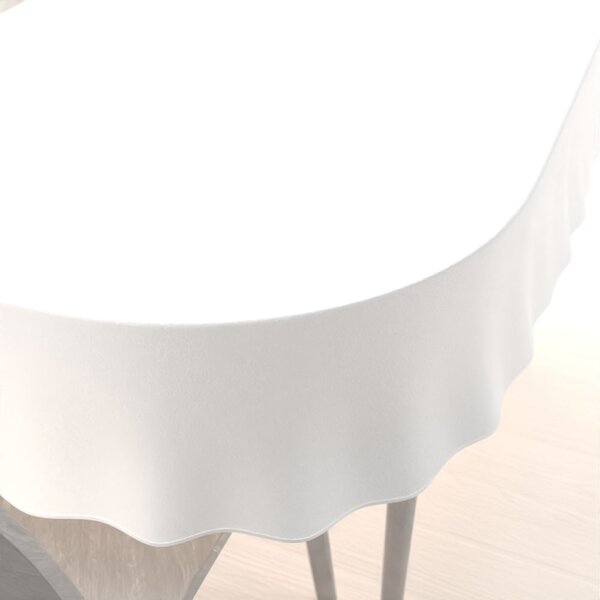 Biante Sametový oválný ubrus Velvet Premium SVP-052 Sněhově bílý 60x100 cm
