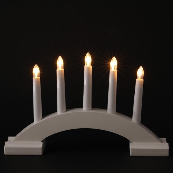 Svícen LED bílý 32x20 cm