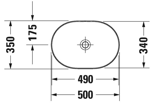 Duravit Luv - Umyvadlová mísa 500x350 mm, bílá 0379500000