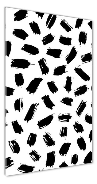 Vertikální Fotoobraz na skle Černo-bílá fleky osv-109188047