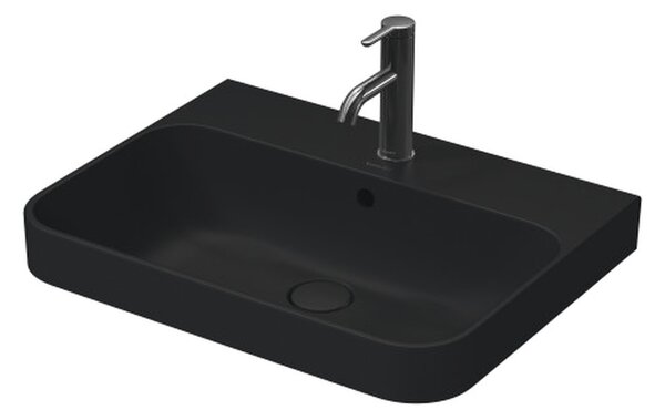 Duravit Happy D.2 Plus - Umyvadlová mísa broušená, 600x460 mm, antracit matná 2360601300