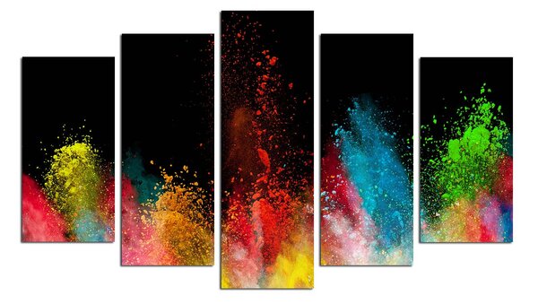 ASIR Obraz na MDF 5ks BARVY 20 x 60 cm (1) 20 x 50 cm (2) 20 x 40 cm (2)