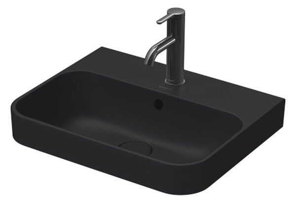Duravit Happy D.2 Plus - Umyvadlová mísa broušená, 500x400 mm, antracit matná 2360501300
