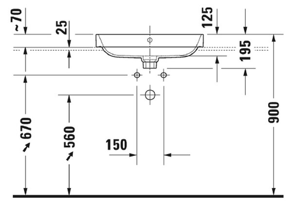 Duravit Happy D.2 Plus - Umyvadlová mísa broušená, 600x460 mm, antracit matná 2360601300