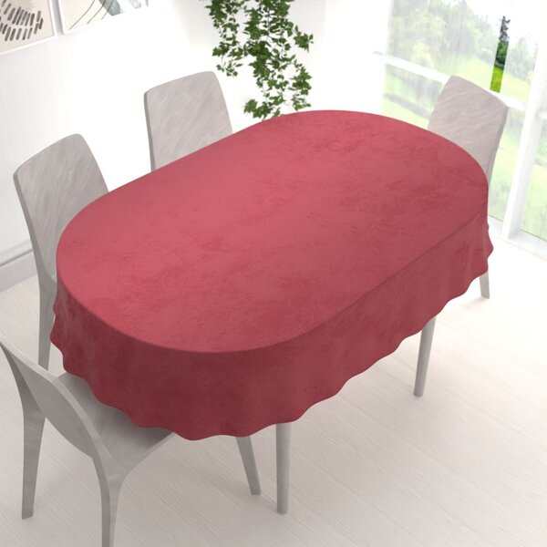 Biante Sametový oválný ubrus Velvet Premium SVP-050 Vínově červený 60x100 cm