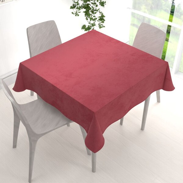 Biante Velký sametový čtvercový ubrus Velvet Premium SVP-050 Vínově červený 150x150 cm