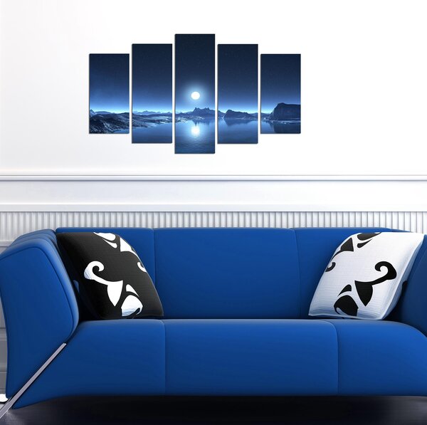 ASIR Obraz na MDF 5ks LEDOVEC 20 x 60 cm (1) 20 x 50 cm (2) 20 x 40 cm (2)