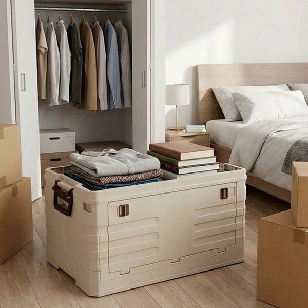 Skládací úložný box Redcliffs béžový