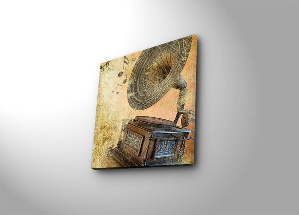 ASIR Obraz na plátně GRAMOFON 45 x 45 cm
