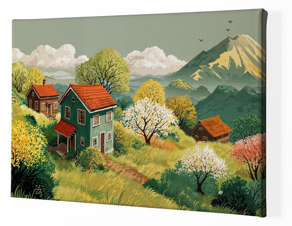 Obraz na plátně - Ve svazích Sakumi FeelHappy.cz Velikost obrazu (šířka x výška): 60 x 20 cm