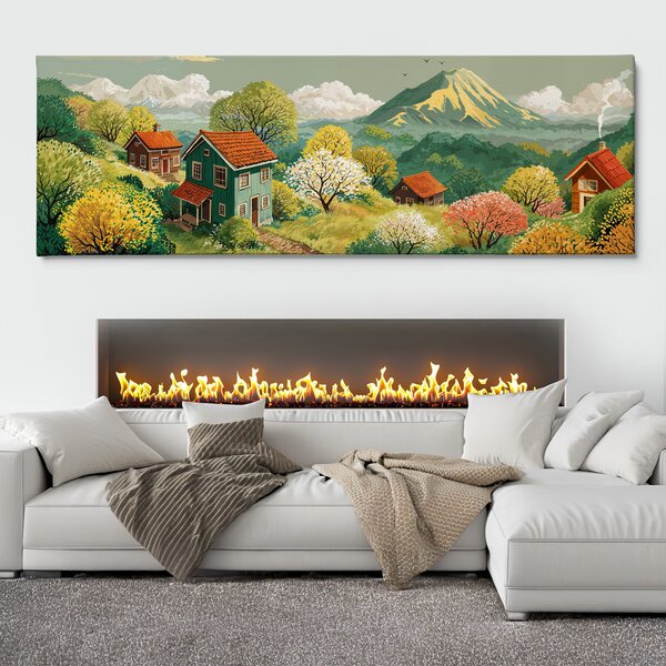 Obraz na plátně - Ve svazích Sakumi FeelHappy.cz Velikost obrazu (šířka x výška): 60 x 20 cm