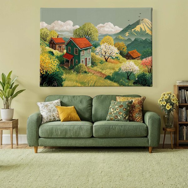 Obraz na plátně - Ve svazích Sakumi FeelHappy.cz Velikost obrazu (šířka x výška): 60 x 20 cm