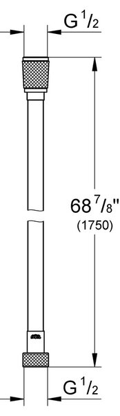 GROHE Silverflex - Sprchová hadice TwistStop 1750, Hard Graphite 28388A00
