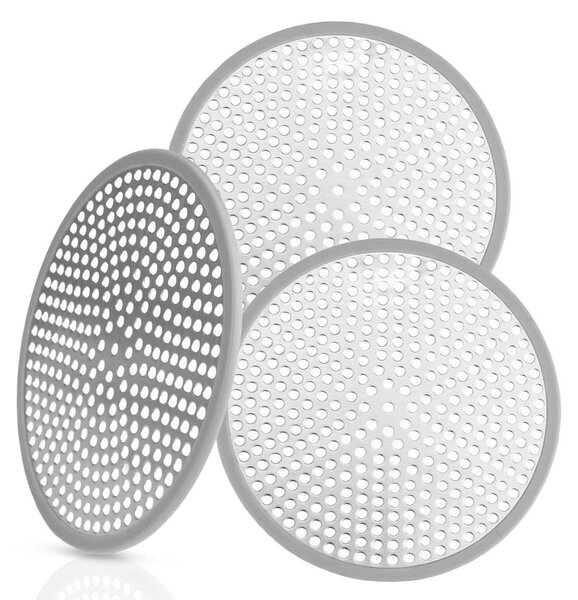 Odtokové sítko do sprchy - Ø 11,8 cm - Nerezová ocel - Sada 3 kusů - Zachytávač vlasů