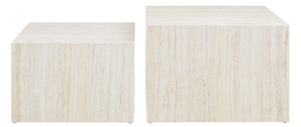 SADA KONFERENČNÍCH STOLKŮ, béžová, kompozitní dřevo, 58-50/58-50/40-33 cm Livetastic - Konferenční stolky, Online Only