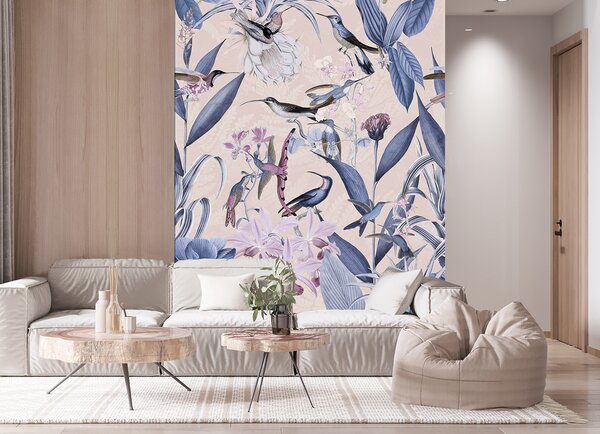 Fototapeta Modrí ptáci v modré přírodě - Andrea Haase Materiál: Vliesová, Rozměry: 100 x 140 cm