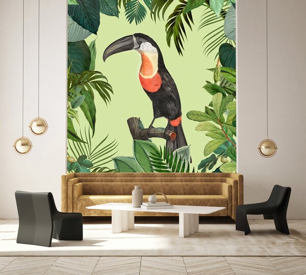 Fototapeta Papoušek na zeleném pozadí - Andrea Haase Materiál: Vliesová, Rozměry: 100 x 140 cm
