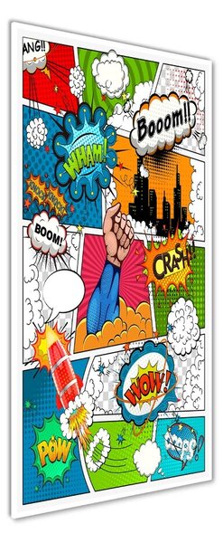Vertikální Moderní skleněný obraz z fotografie Komix osv-111159262