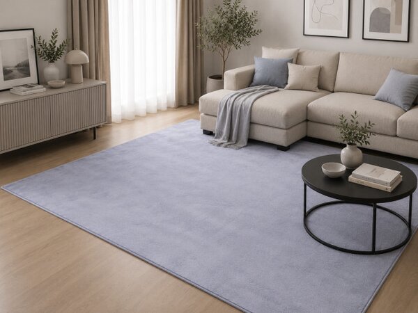 Protiskluzový koberec PLUSH stříbrný