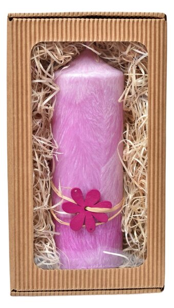 Supeko svíčka válec 6x17 cm dvoubarevný cherry v dárkovém balení