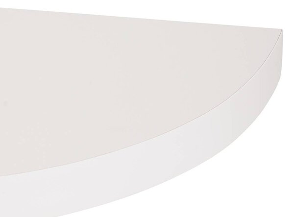Rohová police plovoucí - Bílá - 25 x 25 cm - MDF - Nenápadné upevnění - Do rohu místnosti