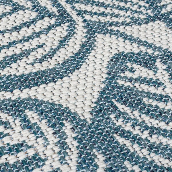 Zeleno-modrý vnitřní a venkovní koberec 80x230 cm Bella Leaf – Flair Rugs