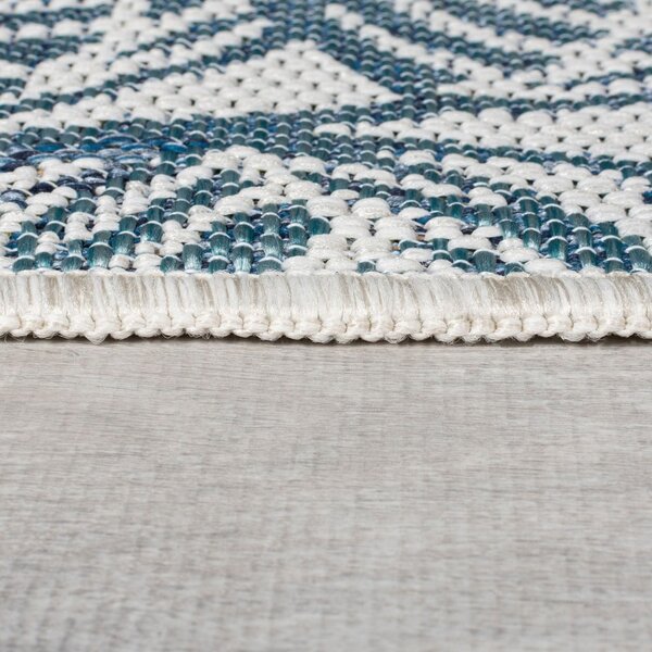 Zeleno-modrý vnitřní a venkovní koberec 80x230 cm Bella Leaf – Flair Rugs