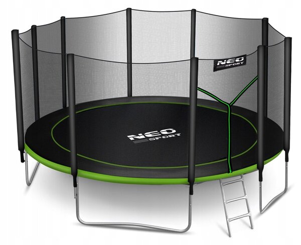 Zahradní trampolína 15ft/465cm s vnější sítí a žebříkem Neo-Sport
