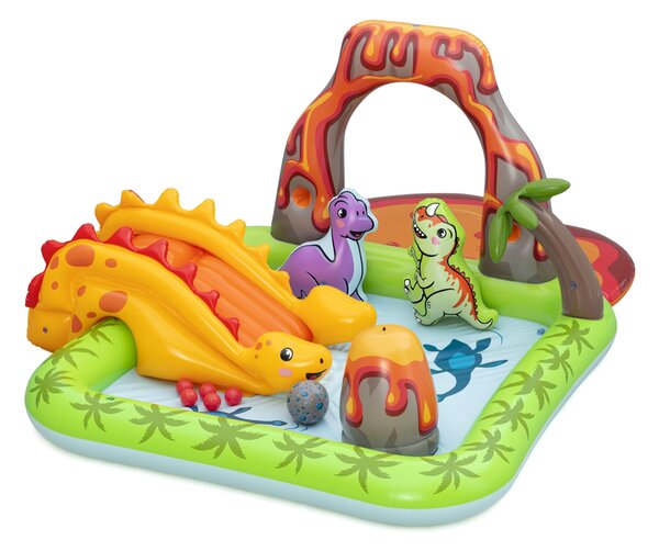Nafukovací bazén obdélníkový DĚTSKÉ HŘIŠTĚ VODNÍ DINOSAUŘI Bestway 262 x 188 cm