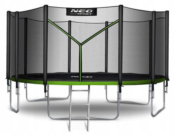 Zahradní trampolína 15ft/465cm s vnější sítí a žebříkem Neo-Sport