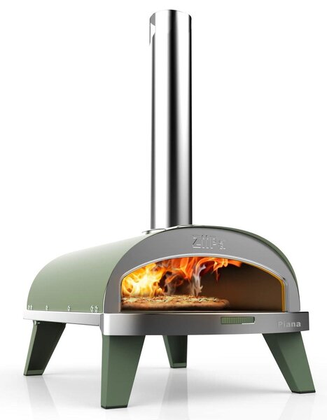 Pizza pec s peletkami - Eukalyptus - Žáruvzdorný kámen 31 cm - S teploměrem