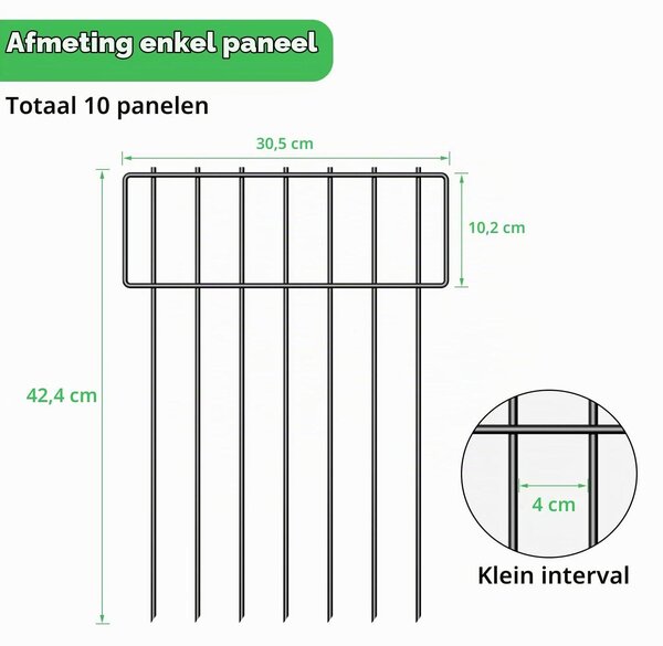 10 kusů, kovové ploty pro ochranu rostlin