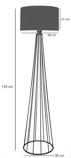 ASIR stojací lampa AYD-3040 antracit